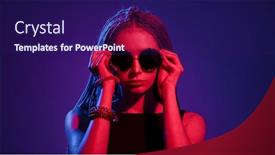  Presentation with light colors for solid waste - Beautiful PPT theme featuring young-girl-with-dreadlocks-hairstyle backdrop and a navy blue colored foreground