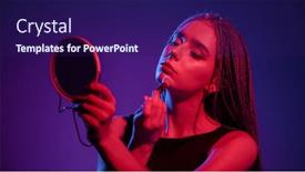  Presentation with foundation - PPT theme having young-girl-with-dreadlocks-hairstyle background and a navy blue colored foreground