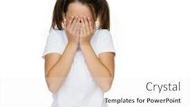  Presentation with hair - Presentation theme enhanced with young-girl-with-her-hair background and a white colored foreground