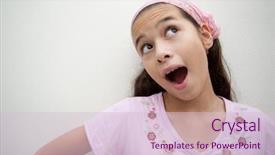  Presentation with medicine by mouth - Colorful theme enhanced with young girl with mouth open backdrop and a  colored foreground