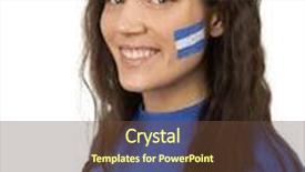  Presentation with flag - Slide set with young-girl-with-the-honduran background and a tawny brown colored foreground