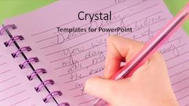  Presentation with diary - Colorful presentation theme enhanced with young girl writing in diary backdrop and a lemonade colored foreground