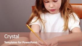  Presentation with journal - Colorful presentation enhanced with young girl writing in journal backdrop and a coral colored foreground