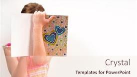  Presentation with journal - Presentation theme with diary kids - young girl writing in secret background and a lemonade colored foreground