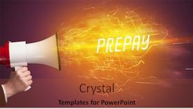  Presentation with online shopping - Beautiful slides featuring young-girld-shouting-in-megaphone backdrop and a red colored foreground