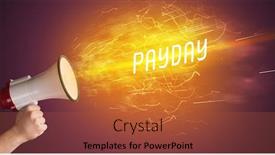  Presentation with online shopping - Presentation theme with young-girld-shouting-in-megaphone background and a red colored foreground