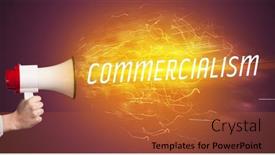  Presentation with close up of young girls - Theme with young-girld-shouting-in-megaphone background and a  colored foreground