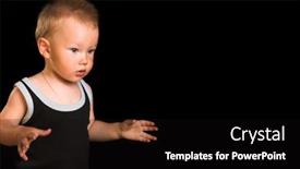  Presentation with black child - Slides consisting of  background and a  colored foreground