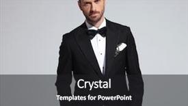  Presentation with rock minerals portrait - PPT theme consisting of bowties - portrait of a young goom background and a dark gray colored foreground