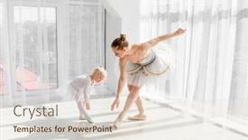  Presentation with mother child - Slide deck consisting of young-gorgeous-ballerina background and a lemonade colored foreground