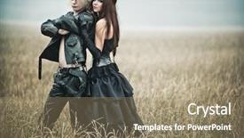  Presentation with outdoors - Amazing slides having young goth couple outdoors portrait backdrop and a coral colored foreground