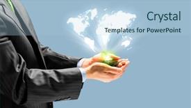  Presentation with black babies hands and feet in black human hands - Audience pleasing presentation theme consisting of young green sprout in human backdrop and a  colored foreground