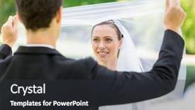  Presentation with bride and groom - Theme enhanced with young groom unveiling his bride background and a dark gray colored foreground