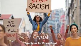  Presentation with black lives matter - Audience pleasing presentation theme consisting of young-group-of-men backdrop and a coral colored foreground