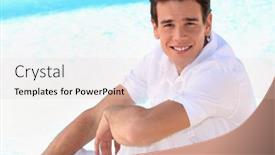  Presentation with orchestra silhouettemusic outside - Theme having young-guy-sitting-outside background and a lemonade colored foreground