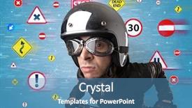  Presentation with economic outlook - Amazing presentation design having young guy with stylish outlook backdrop and a teal colored foreground