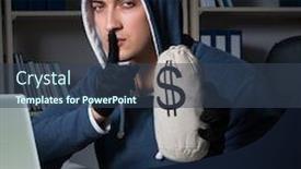  Presentation with computer hacking - Amazing presentation design having young-hacker-hacking-into-computer backdrop and a ocean colored foreground