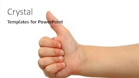  Presentation with maxwell physical equations electromagnetics hand - Presentation with young hand showing thump up background and a white colored foreground