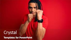  Presentation with afro - Amazing PPT layouts having young-handsome-african-american-afro backdrop and a tawny brown colored foreground