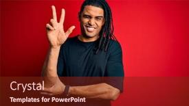  Presentation with afro - Presentation consisting of young-handsome-african-american-afro background and a tawny brown colored foreground