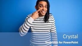  Presentation with african beauty - Slide deck featuring young-handsome-african-american-afro background and a teal colored foreground