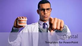  Presentation with african american dental - Cool new theme with young-handsome-african-american-dentist backdrop and a light blue colored foreground