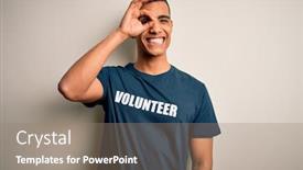  Presentation with african american weddig - Beautiful presentation theme featuring young-handsome-african-american-man backdrop and a gray colored foreground