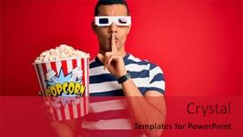  Presentation with secret - Slide set enhanced with young-handsome-african-american-man background and a crimson colored foreground