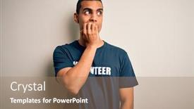  Presentation with anxiety - Amazing slide deck having young-handsome-african-american-man backdrop and a coral colored foreground