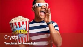  Presentation with american - Theme having young-handsome-african-american-man background and a tawny brown colored foreground