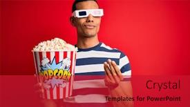  Presentation with african american business - Cool new presentation with young-handsome-african-american-man backdrop and a crimson colored foreground