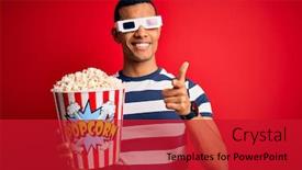  Presentation with american energy - Cool new theme with young-handsome-african-american-man backdrop and a crimson colored foreground