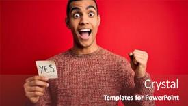  Presentation with proud american - Slide set featuring young-handsome-african-american-man background and a tawny brown colored foreground