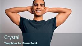  Presentation with african american couples in the mountains - Presentation having young-handsome-african-american-man background and a ocean colored foreground