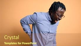  Presentation with backache - Amazing presentation theme having young-handsome-african-american-man backdrop and a red colored foreground