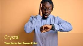  Presentation with colonoscopy african american patient - Presentation consisting of young-handsome-african-american-man background and a red colored foreground