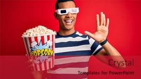  Presentation with saying - Audience pleasing presentation design consisting of young-handsome-african-american-man backdrop and a crimson colored foreground