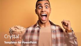  Presentation with proud american - Amazing presentation having young-handsome-african-american-man backdrop and a coral colored foreground