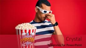  Presentation with american - Amazing slide set having young-handsome-african-american-man backdrop and a crimson colored foreground