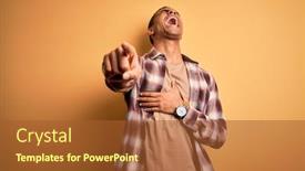  Presentation with african american mothers - Presentation theme consisting of young-handsome-african-american-man background and a red colored foreground