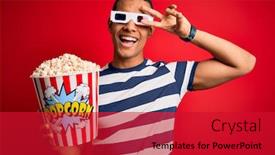  Presentation with movie - Amazing presentation theme having young-handsome-african-american-man backdrop and a crimson colored foreground