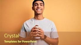  Presentation with rugby - Presentation design enhanced with young-handsome-african-american-man background and a red colored foreground