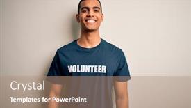  Presentation with cool - Slide deck consisting of young-handsome-african-american-man background and a coral colored foreground