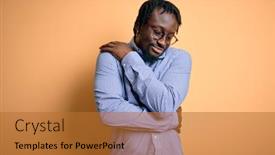  Presentation with confident love - Slide deck consisting of young-handsome-african-american-man background and a red colored foreground