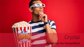  Presentation with movie - Theme with young-handsome-african-american-man background and a red colored foreground