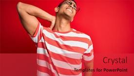  Presentation with injury - Amazing presentation theme having young-handsome-african-american-man backdrop and a red colored foreground