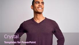  Presentation with populations african american - Audience pleasing PPT theme consisting of young-handsome-african-american-man backdrop and a tawny brown colored foreground