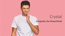  Presentation with african american dental - Beautiful slides featuring young-handsome-african-american-man backdrop and a coral colored foreground