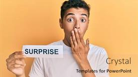  Presentation with yellow paper - Colorful PPT layouts enhanced with young-handsome-african-american-man backdrop and a coral colored foreground