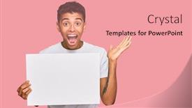  Presentation with holding hands - Theme with young-handsome-african-american-man background and a coral colored foreground